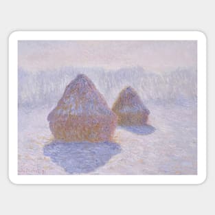 Haystacks (Effect of Snow and Sun) by Claude Monet Magnet